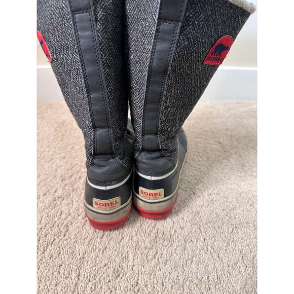 Sorel Tivoli Women's Black Canvas Waterproof Insulated Winter Boots Size 8 - Picture 4 of 6